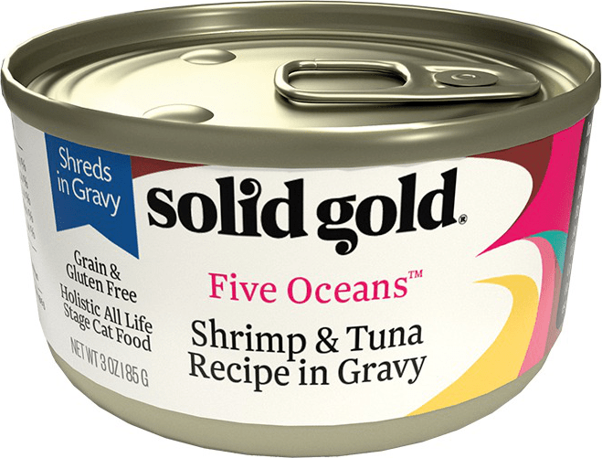 Solid Gold Five Oceans With Shrimp & Tuna In Gravy